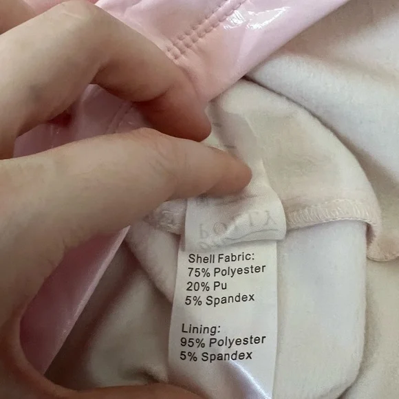 **SOLD*** Oh Polly Pastel Pink Vinyl Bodycon Mini Dress - Picture 8 of 10